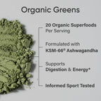 Sports Research Bio Greens Pulver – Spirulina & Chlorella, 8 B-Vitamine, Vegan