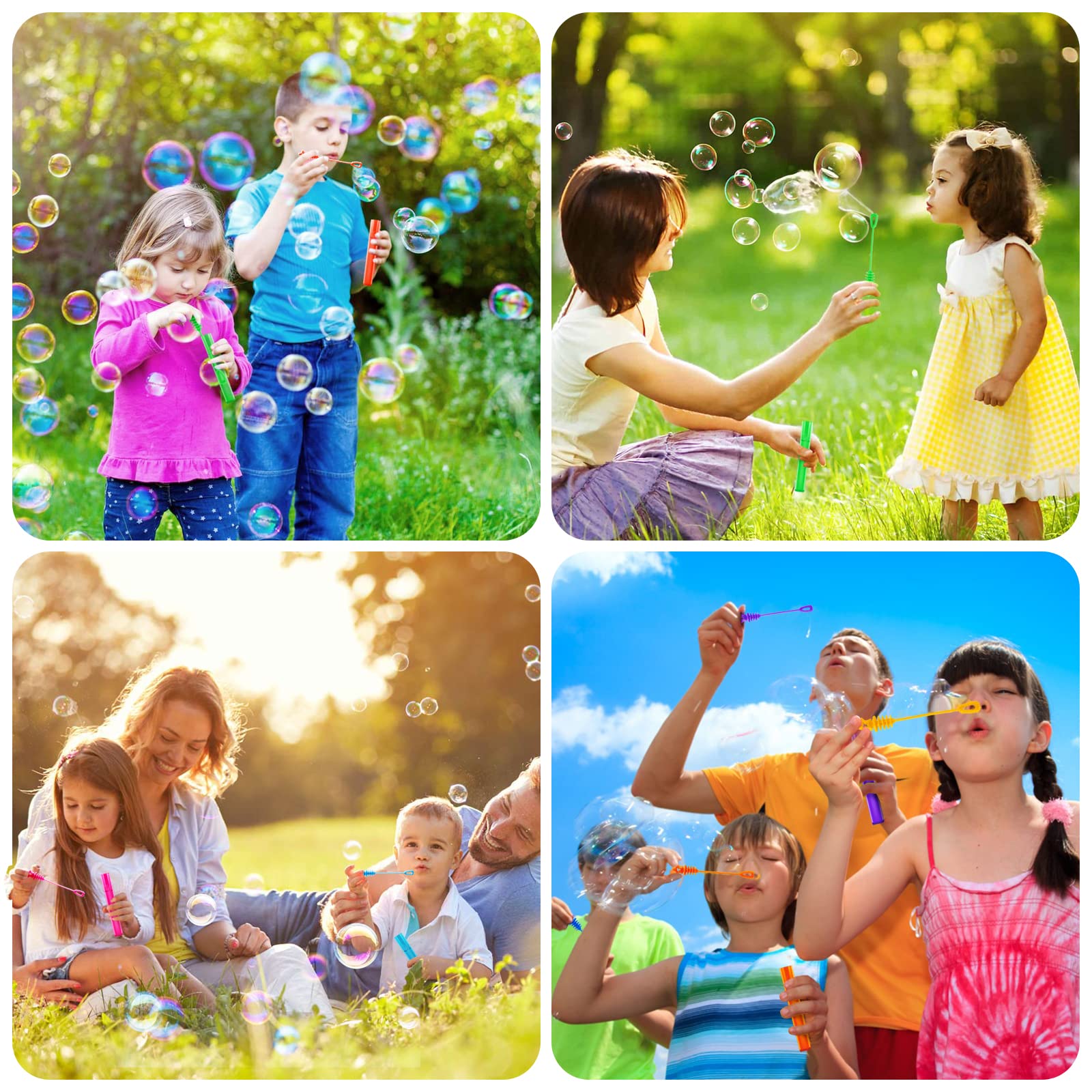 SpringFlower 200-Piece Mini Bubble Wands – Party Favors & Outdoor Fun