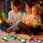 SpringFlower 24-Pack Valentines Gift Cards with Glow-in-the-Dark Lizards – Classroom Favors & Party Prizes