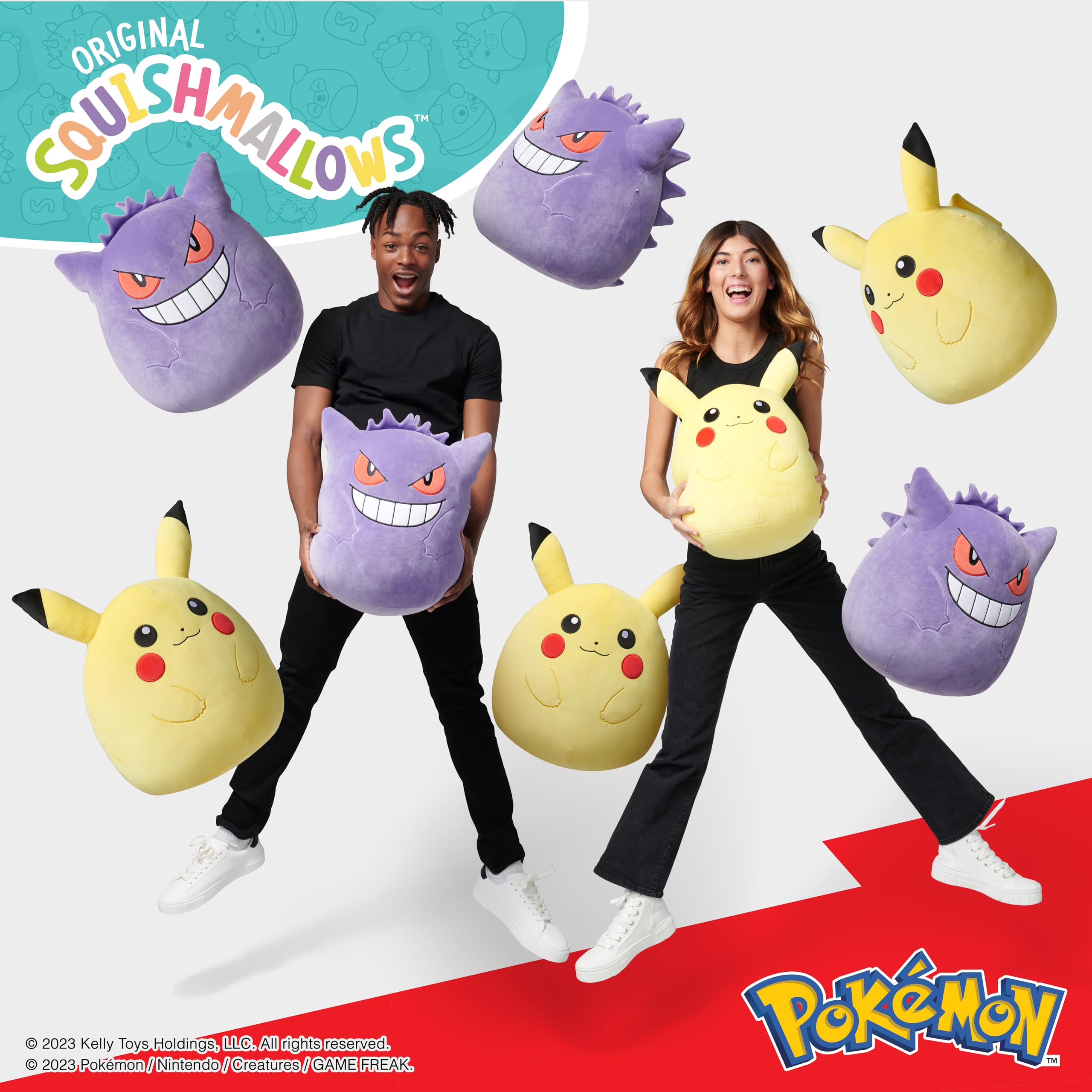 Squishmallows Pokemon Pikachu Plush - 14-Inch Ultrasoft Large Plush | Official Kelly Toy