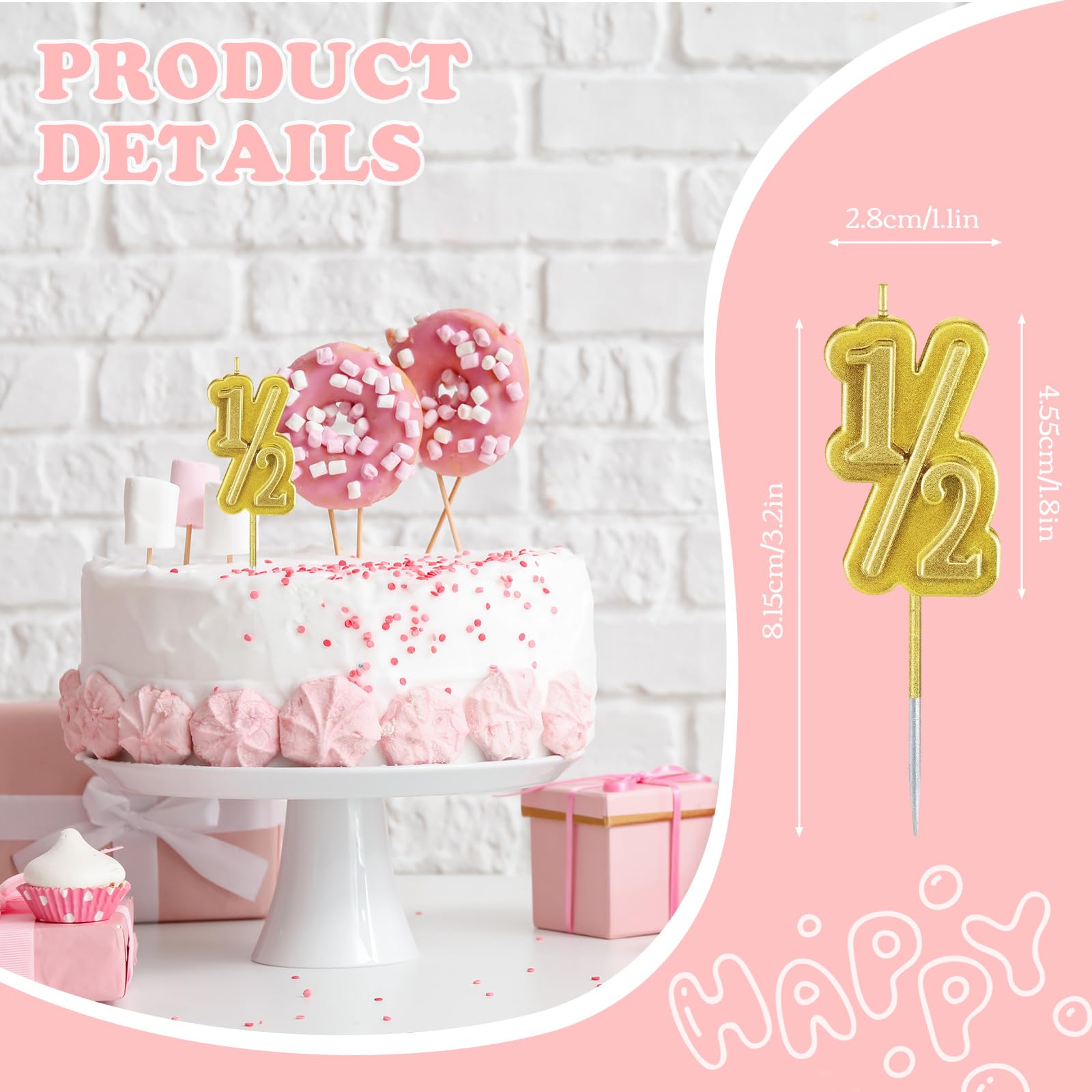 Squway Half Way To One Banner Pink – 1/2 Birthday Decorations for Baby Photos