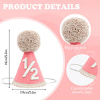Squway Half Way To One Banner Pink – 1/2 Birthday Decorations for Baby Photos