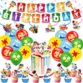 Sratte Art Party Decorations – 48 Pieces Paint Theme Balloons, Banner, Swirls & Toppers