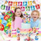 Sratte Art Party Decorations – 48 Pieces Paint Theme Balloons, Banner, Swirls & Toppers