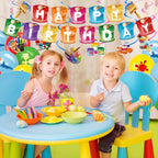 Sratte Art Party Decorations – 48 Pieces Paint Theme Balloons, Banner, Swirls & Toppers
