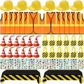 Sratte 62-pcs Construction Birthday Party Supplies Set for Kids – Dress Up Kit