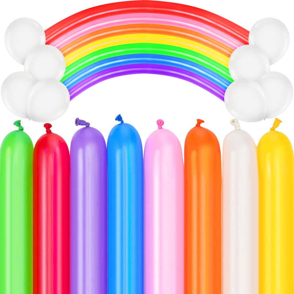 Sratte 200 Pcs Graduation 260 Long Balloons – Rainbow Colors for Arch Garlands, Parties, Weddings