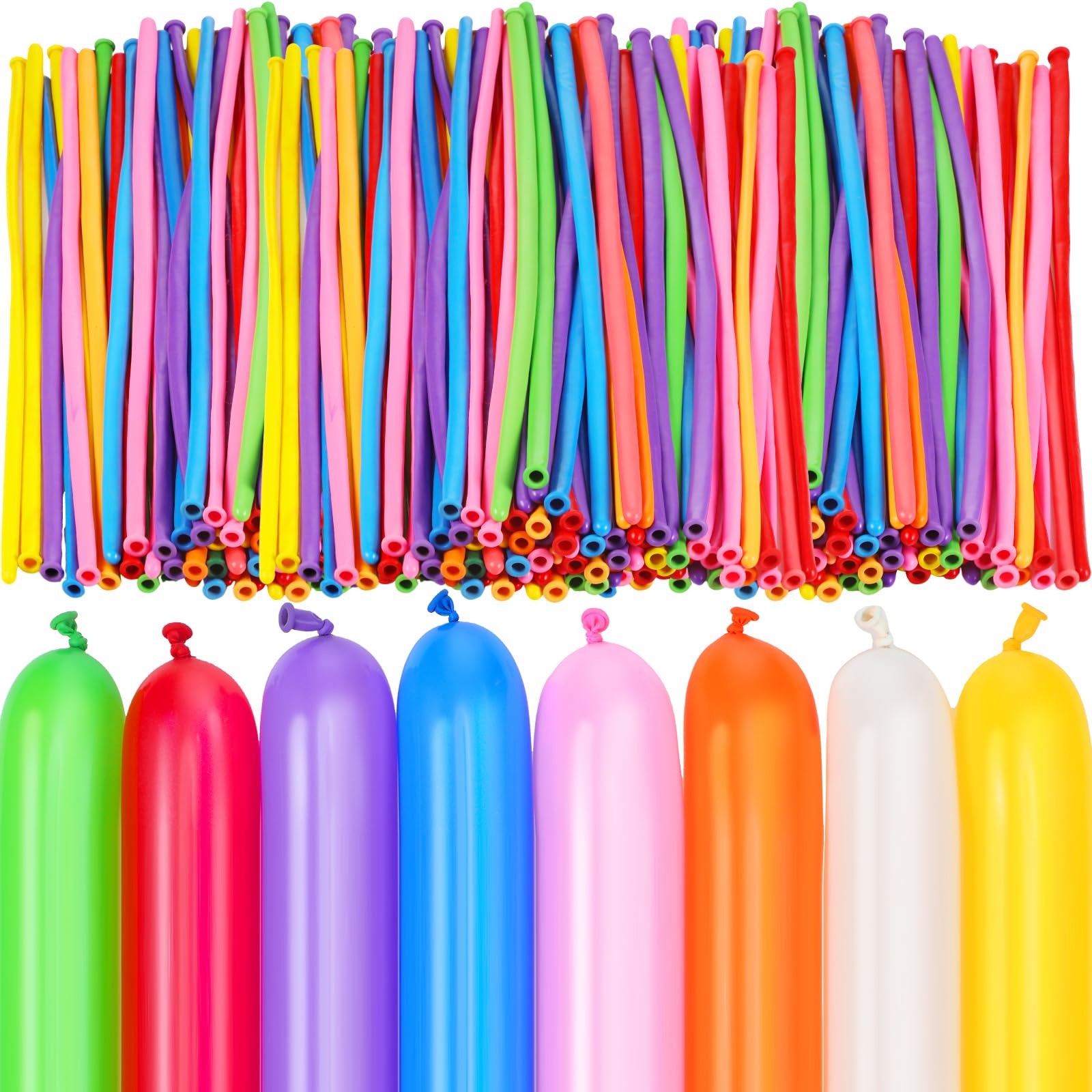 Sratte 200 Pcs Graduation 260 Long Balloons – Rainbow Colors for Arch Garlands, Parties, Weddings
