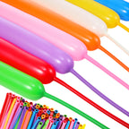 Sratte 200 Pcs Graduation 260 Long Balloons – Rainbow Colors for Arch Garlands, Parties, Weddings