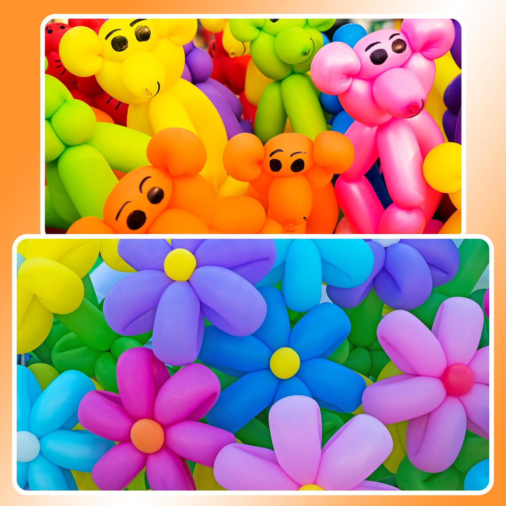 Sratte 200 Pcs Graduation 260 Long Balloons – Rainbow Colors for Arch Garlands, Parties, Weddings