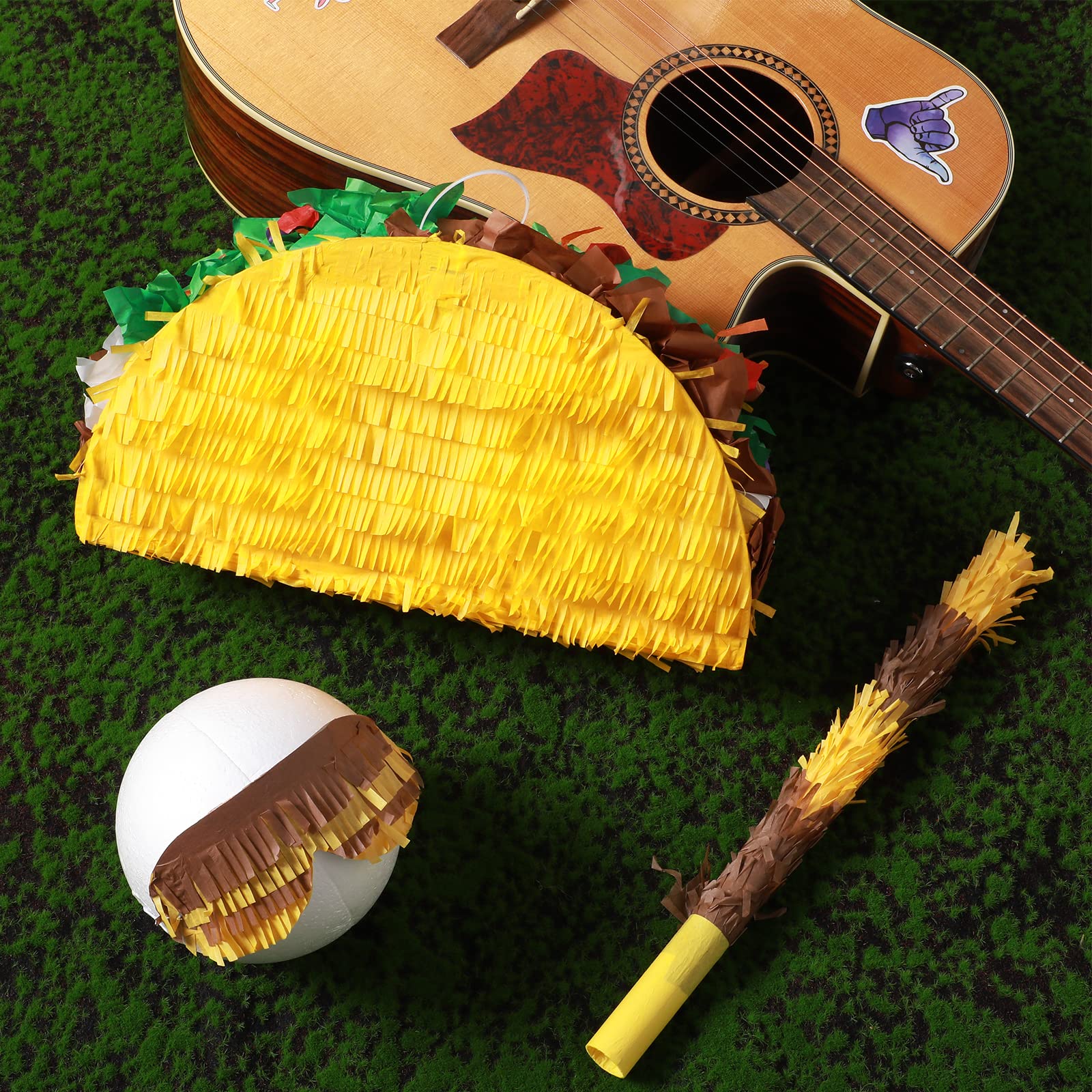 Sratte Taco Pinata Set – Mexican Birthday Party Decor (15 x 8 x 3 in)