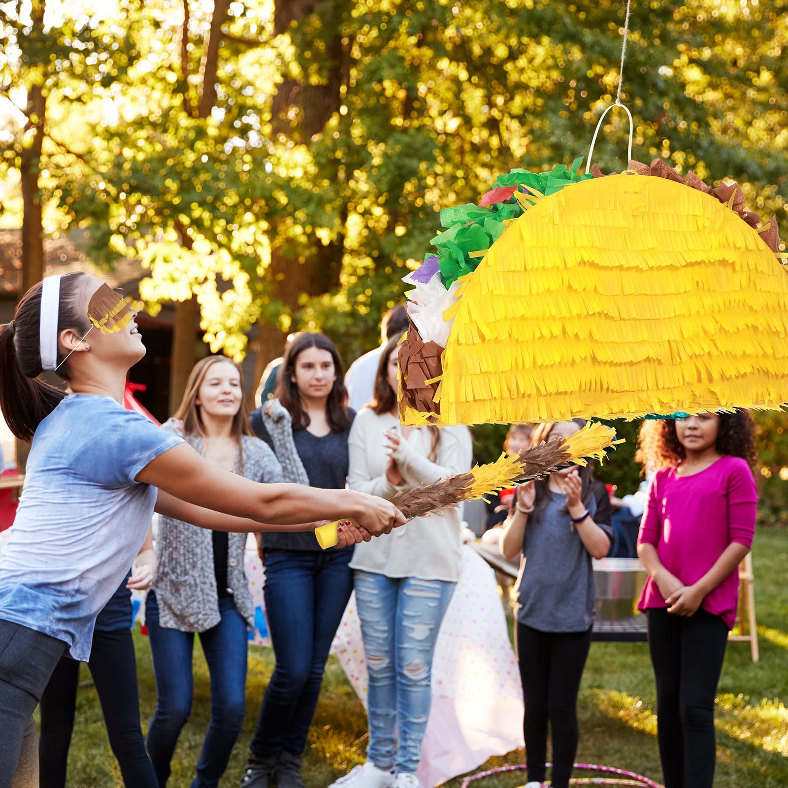Sratte Taco Pinata Set – Mexican Birthday Party Decor (15 x 8 x 3 in)