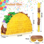 Sratte Taco Pinata Set – Mexican Birthday Party Decor (15 x 8 x 3 in)