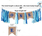 SS Cohen 1st Birthday Decorations – Baby Boy Burlap Highchair Banner & Photo Prop