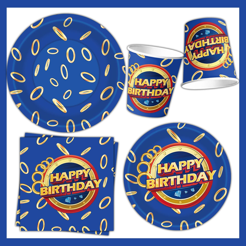 SSJAPYQV Birthday Party Supplies Kit — 187pcs Party Decor, Banner & Tableware