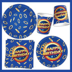 SSJAPYQV Birthday Party Supplies Kit — 187pcs Party Decor, Banner & Tableware