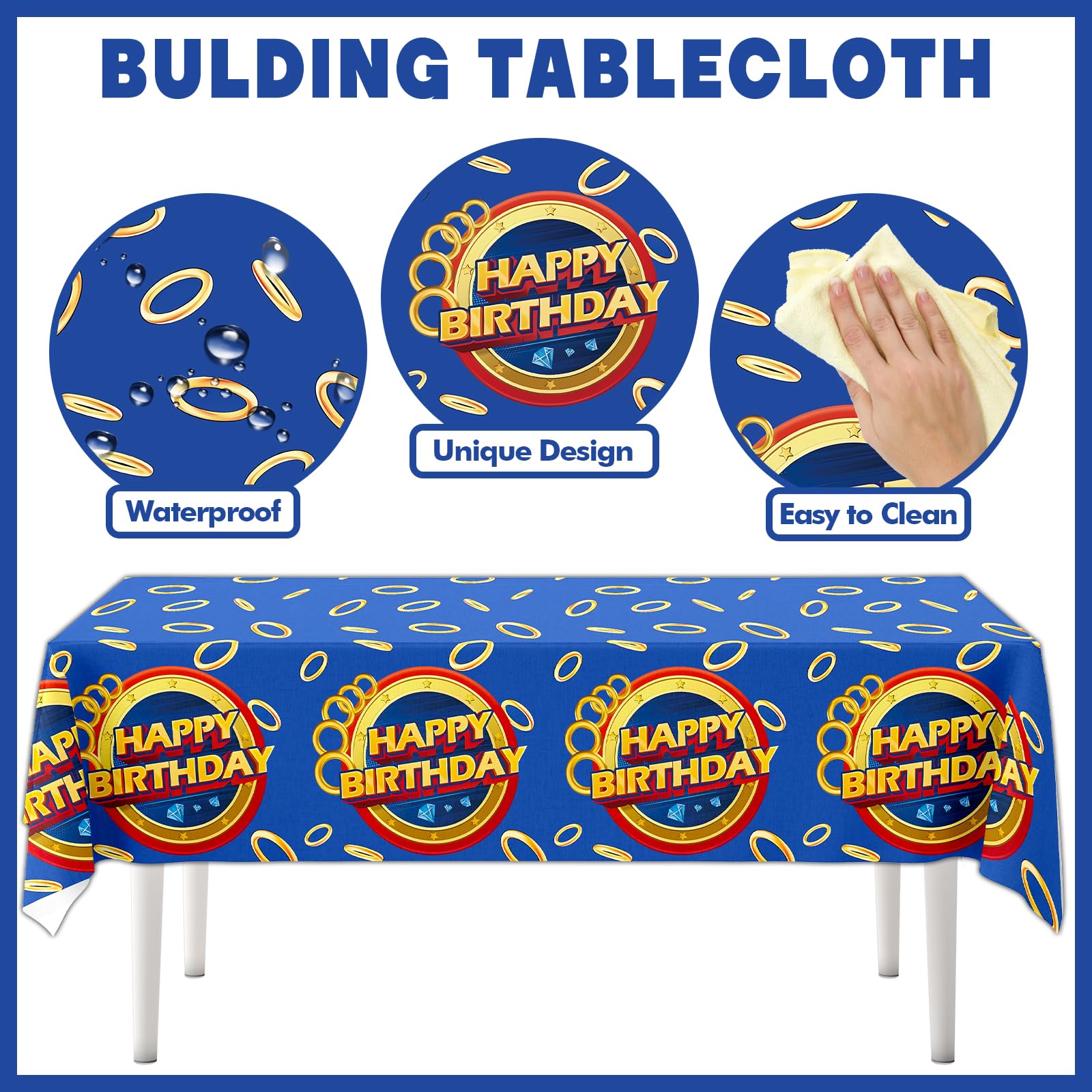 SSJAPYQV Birthday Party Supplies Kit — 187pcs Party Decor, Banner & Tableware