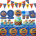 SSJAPYQV Birthday Party Supplies Kit — 187pcs Party Decor, Banner & Tableware