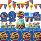 SSJAPYQV Birthday Party Supplies Kit — 187pcs Party Decor, Banner & Tableware
