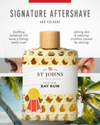 St. John Bay Rum Aftershave & Cologne – Virgin Islands Bay Leaf, 8 oz