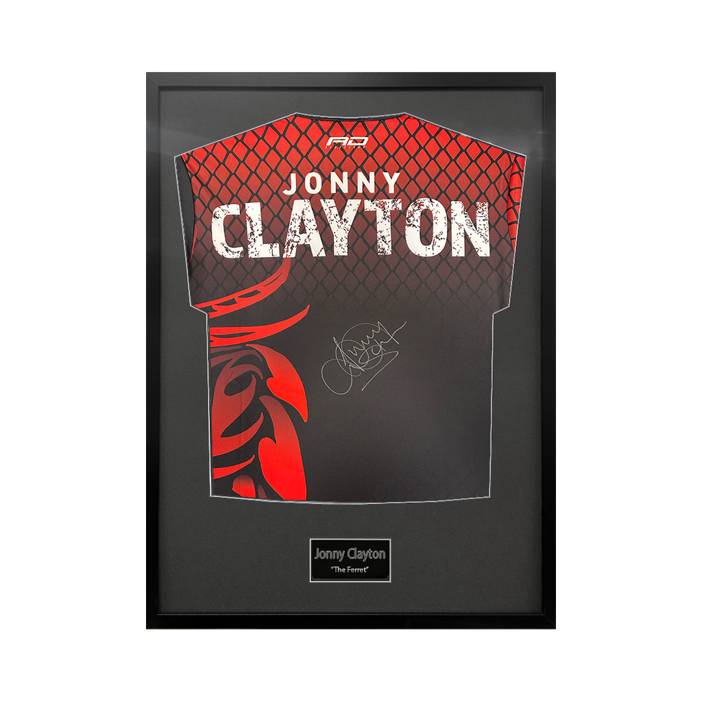 Jonny Clayton Signed Shirt Standard Frame