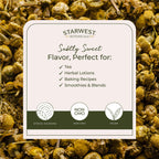 Starwest Botanicals Bio-Kamillenblüten ganz – 450-g-Beutel, koscher, gentechnikfrei, aus Ägypten
