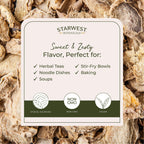 Starwest Botanicals Organic Ginger Root - 1 lb Bulk, Cut & Sifted, Kosher & Non-GMO