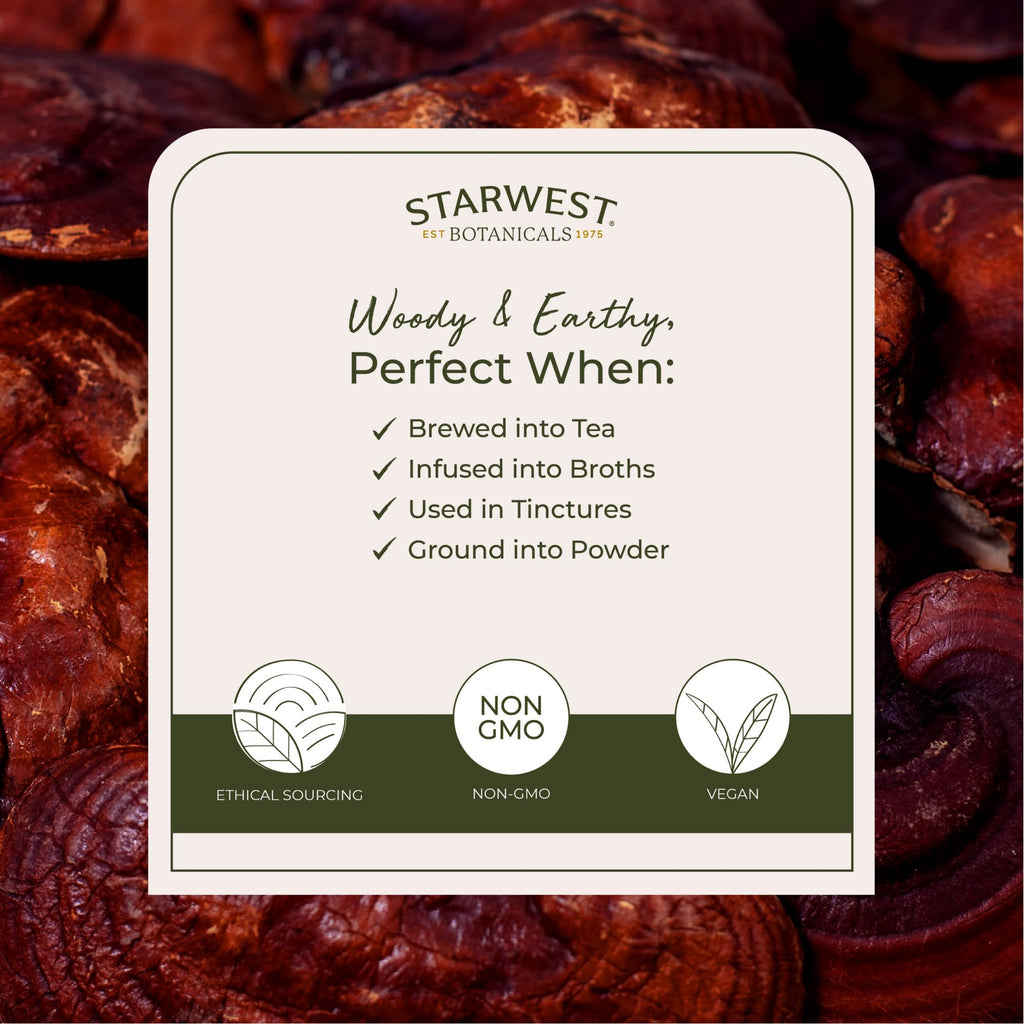 Starwest Botanicals Bio-Roter Reishi-Pilz – 113 g Beutel | Koscher, gentechnikfrei