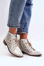 step in style natural high-quality leather women's boots