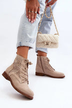 Step in style women's boots made of eco-suede