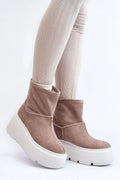Step in style women's buskin boots made of natural leather