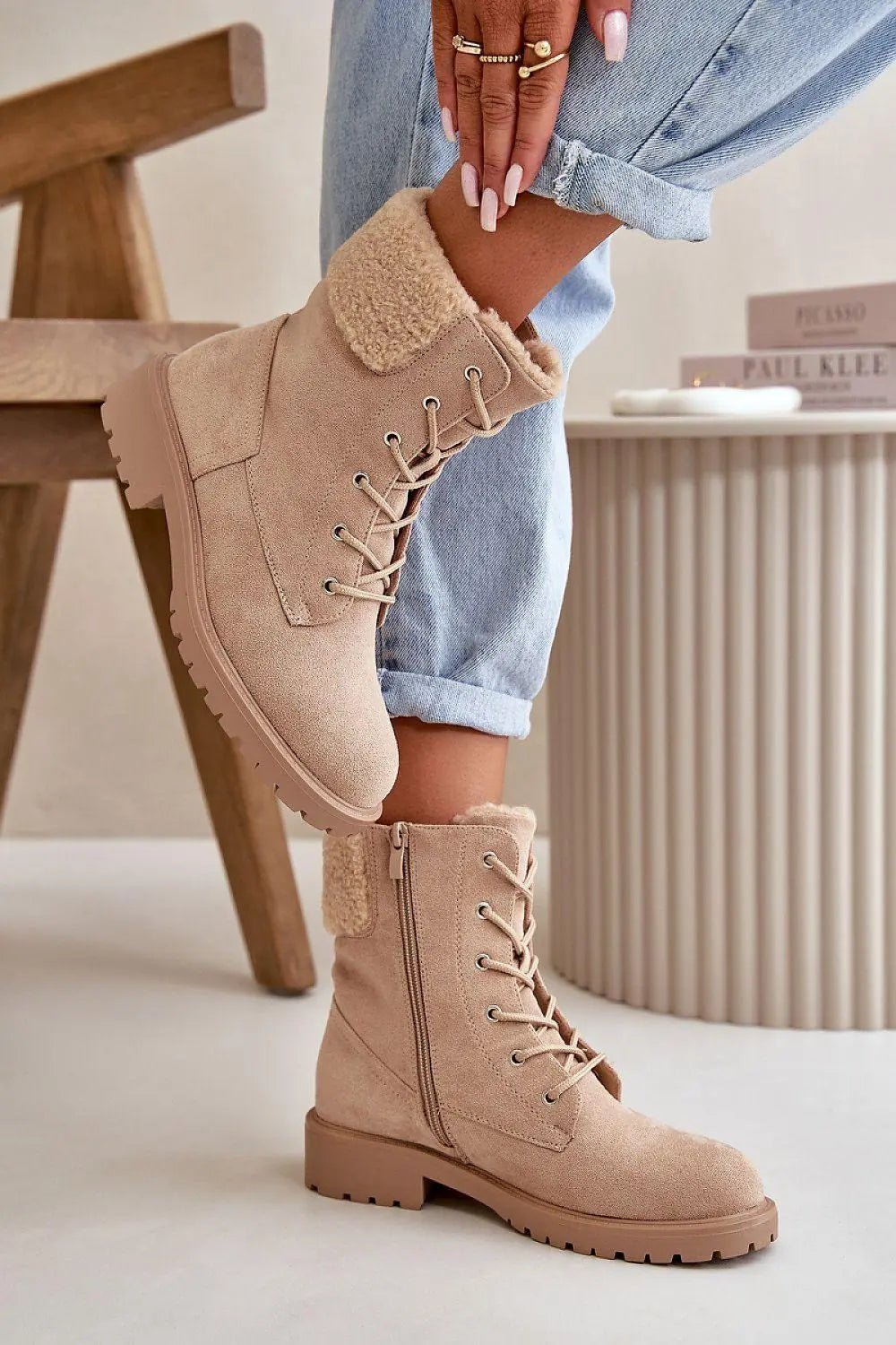 Step in style Women's soft eco suede ankle boots