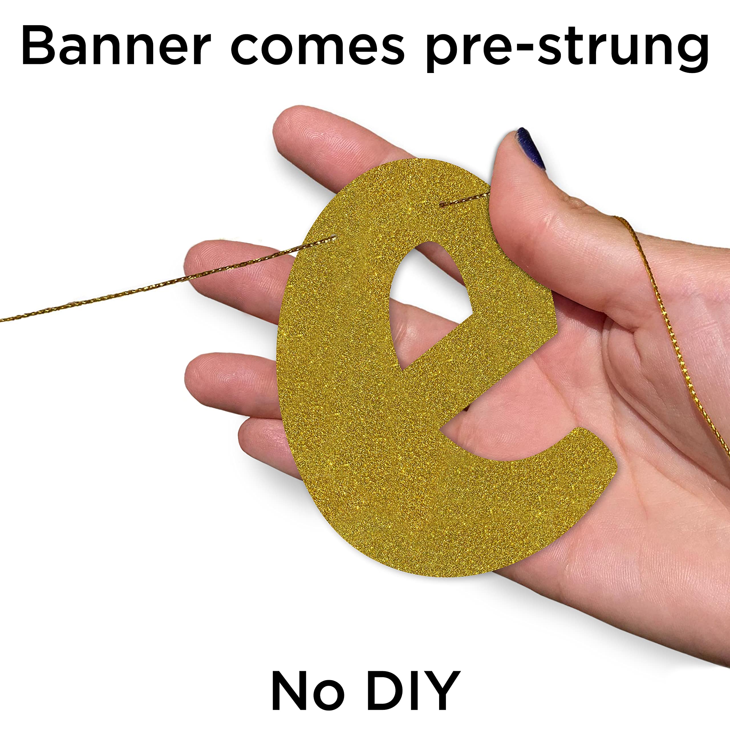 The Man The Myth The Legend Gold Glitter Banner | Sterling James Co. Men's Birthday & Milestone Decor