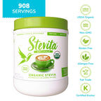 Stevita Organic Stevia – 16 oz (908 Servings) | Sugar-Free All-Natural Sweetener