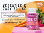 Strong Organics Beet & Carrot Capsules – Nitric Oxide Booster | USA Grown, 120 Vegan Caps