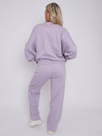 Oversized Bomber Style Fleece Zipper Co-ord
