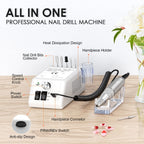 SUBAY 30,000RPM Efile Nail Drill — High-Speed Nail File with 106 Bits for Acrylic, Gel, and Thick Nails