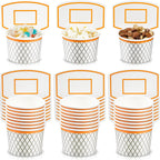 Suclain 24-Pack Basketball Hoop Snack Cups – 8 oz Paper Party Cups