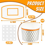 Suclain 24-Pack Basketball Hoop Snack Cups – 8 oz Paper Party Cups