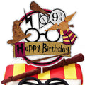 SugarGera Magical Wizard Birthday Cake Topper – Wizard Theme Party Decoration (5.9 x 5.7 in)