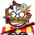 SugarGera Magical Wizard Birthday Cake Topper – Wizard Theme Party Decoration (5.9 x 5.7 in)