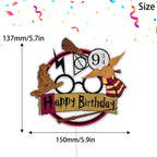 SugarGera Magical Wizard Birthday Cake Topper – Wizard Theme Party Decoration (5.9 x 5.7 in)