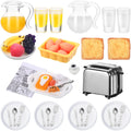 Suilung 44-Piece Dollhouse Breakfast Set – 1:12 Scale Mini Toast Machine, Juices, Eggs, Plates & Cutlery