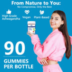 Suiyilary Ashwagandha Gummies 2000mg - High-Strength Root Extract with Vitamin B12 | Strawberry Flavor