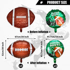 Sumind 26-inch & 18-inch Football Balloons Set – 6-Piece Party Decorations for Game Day, Tailgate & Sports Events