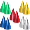 Sumind Party Hats – 50 Metallic Cone Hats in Gold, Silver, Red, Blue & Green
