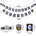 Sumind 12 Pieces Police Party Decorations: Hanging Swirls & Jointed Banners for Themed Birthday or Graduation Parties