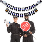Sumind 12 Pieces Police Party Decorations: Hanging Swirls & Jointed Banners for Themed Birthday or Graduation Parties