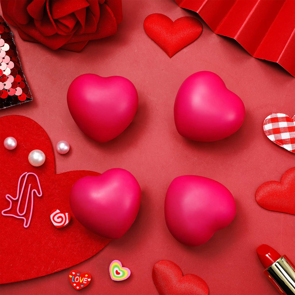 Sumind 50 Pcs Valentines Heart Stress Balls – Rose Red Heart Gifts & Party Favors