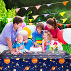 Sumind 3 Pieces Space Tablecloth Decorations – 54 x 108 Inches – Planet Design for Kids Space Theme Parties